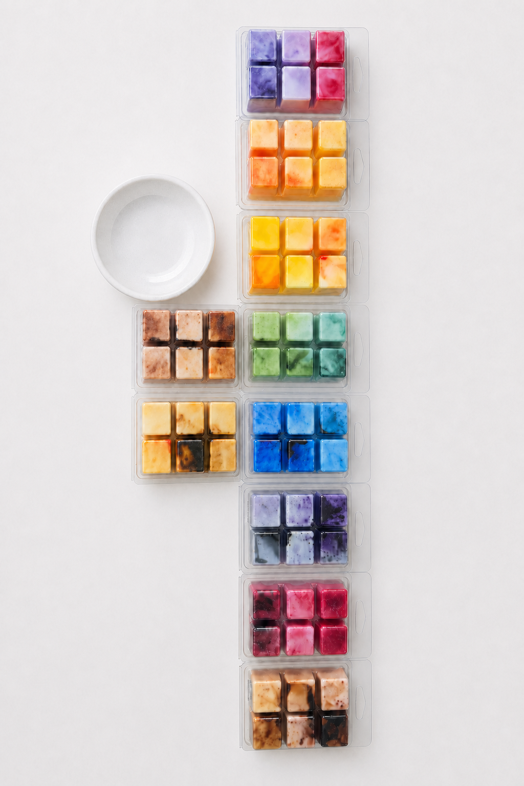 Rainbow wax melts